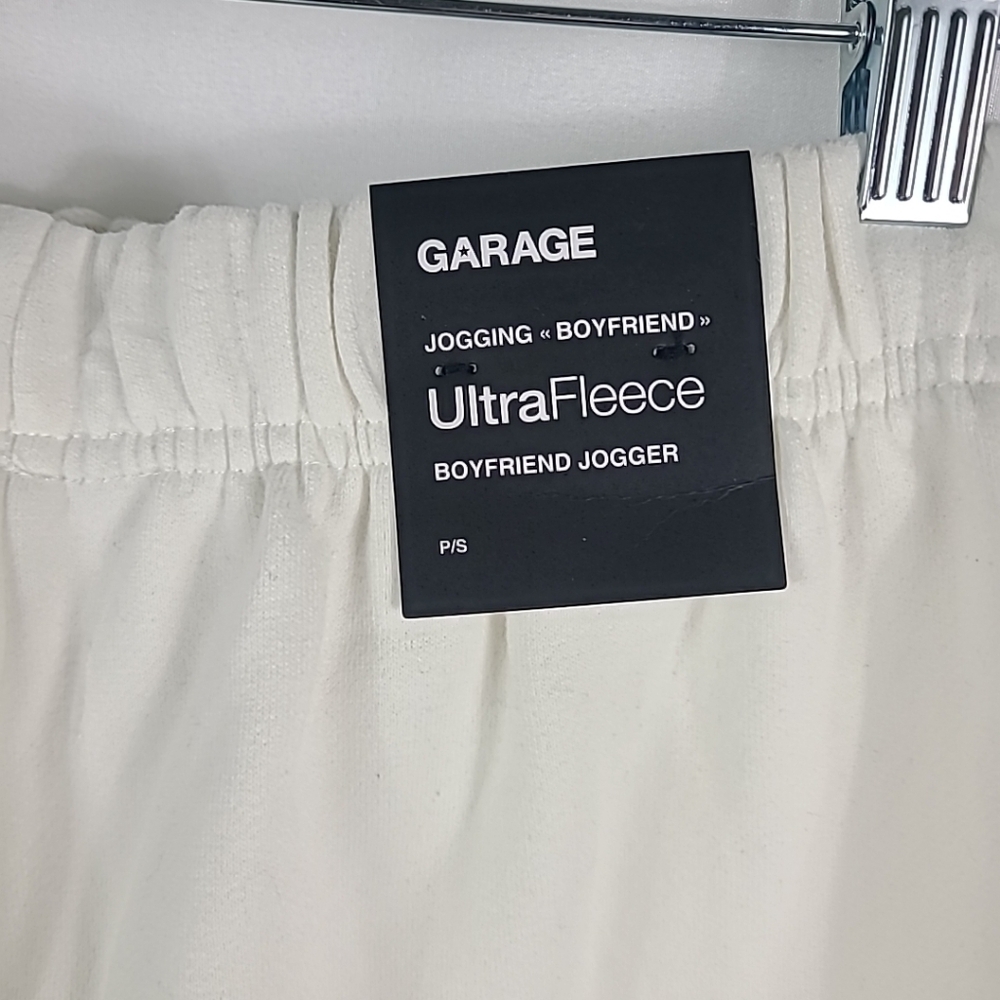 NEW Garage Women's UltraFleece Boyfriend Jogger Snow White Sweatpants Sz S $60 - Picture 7 of 7